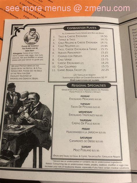 Manuels Menu With Prices